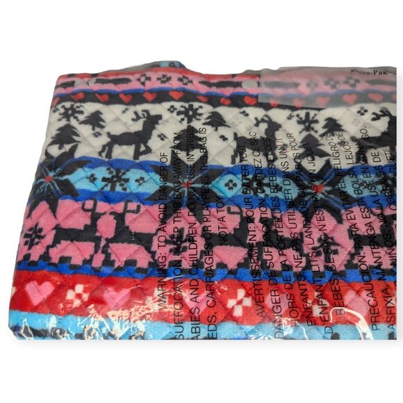 NWT Vera Bradley Small Tote Nordic Stripe Fleece - Picture 4 of 8